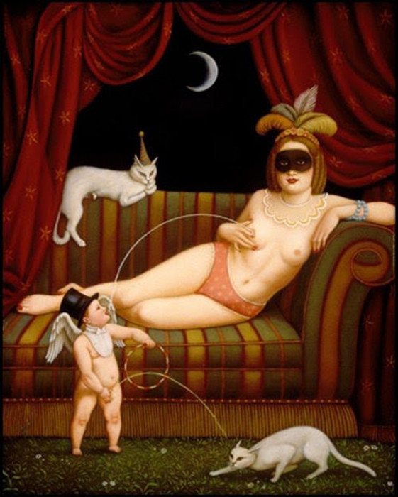 Игра с кошками. Автор: Colette Calascione.