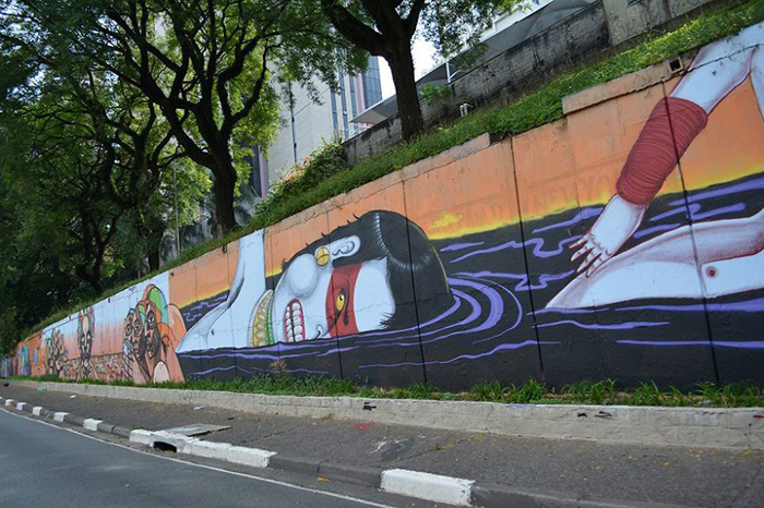 Граффити в Сан-Паулу. Avenida 23 de Maio.