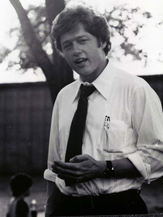 Билл Клинтон во время избирательной кампании в конгресс США, лето 1974г.
