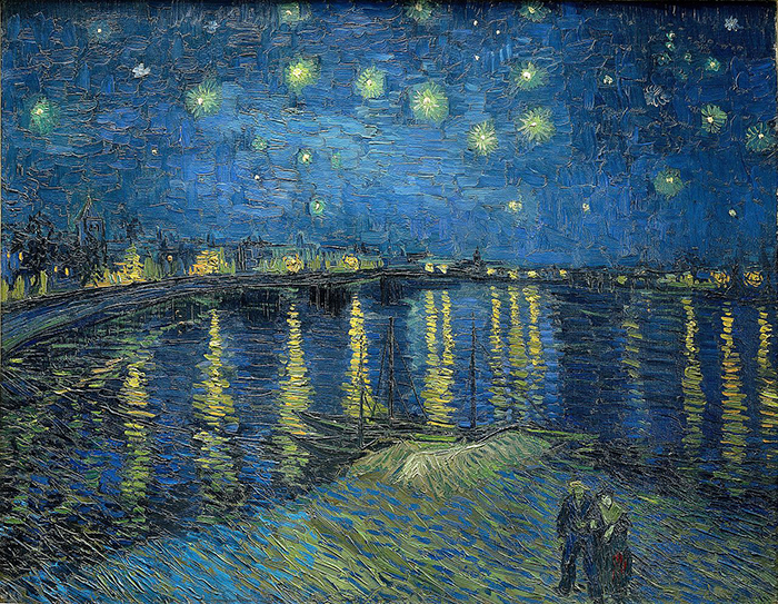 Винсент ван Гог. Звёздная ночь над Роной.