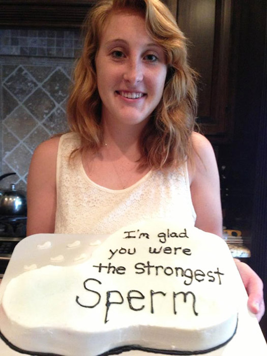 Рад, что ты оказалась самым сильным сперматозоидом. 