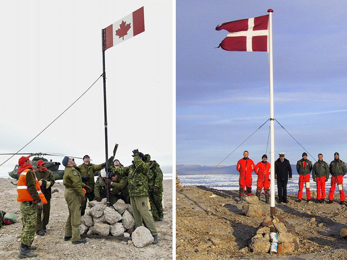 Датский и канадский десанты на острове.