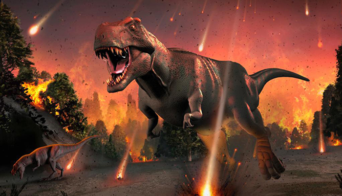 Падение астероида на землю считается наиболее вероятной версией вымирания динозавров.