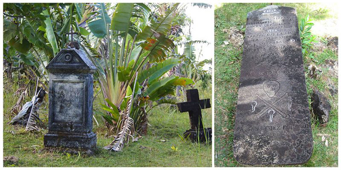 Кладбище пиратов на острове Святой Марии.