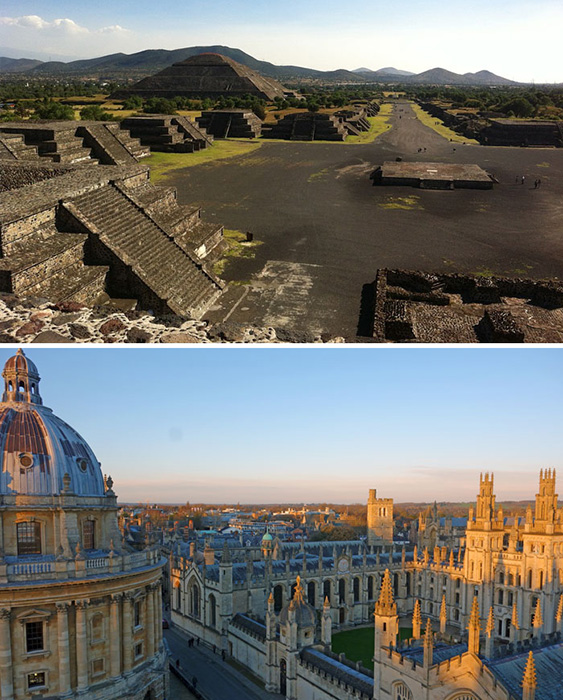 Цивилизация Ацтеков и университет в Оксфорде. 