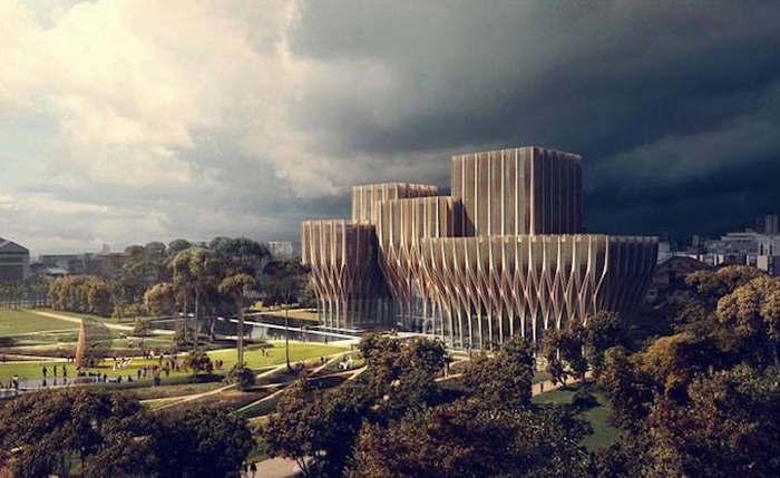 Sleuk Rith Institute in Cambodia. Zaha Hadid Architects.