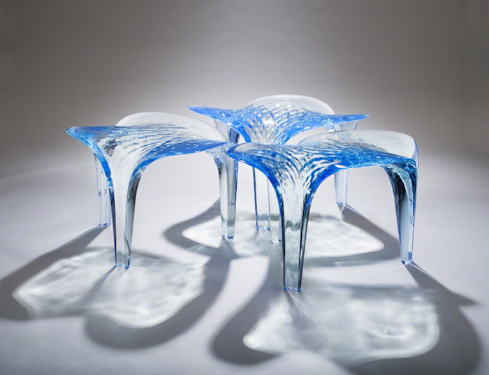 Мебель из экспериментальной серии Liquid Glacial.