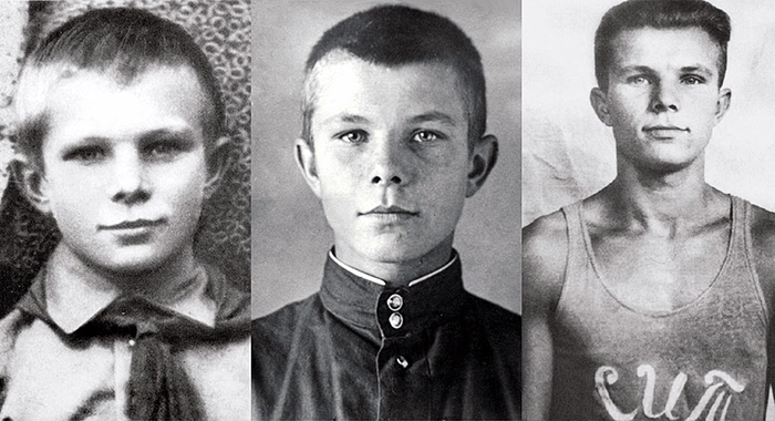 Юрий Гагарин в детстве и юности.