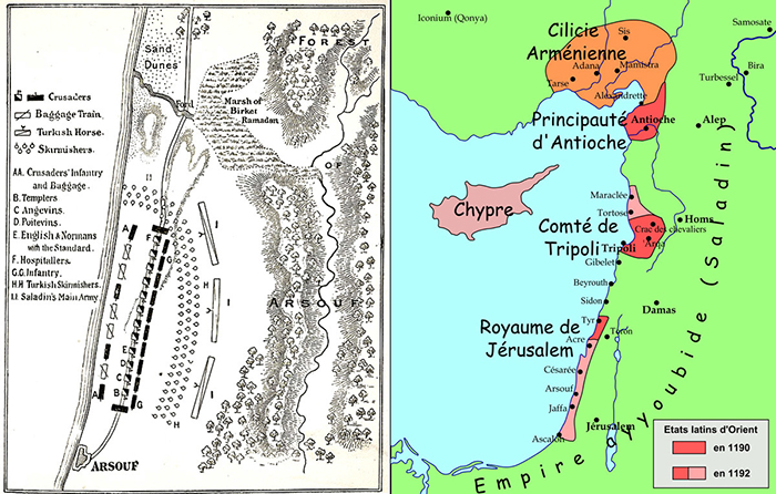 Карта Третьего крестового похода.
