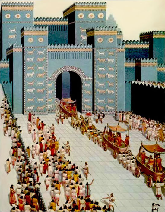 Ворота Иштар в Вавилоне.