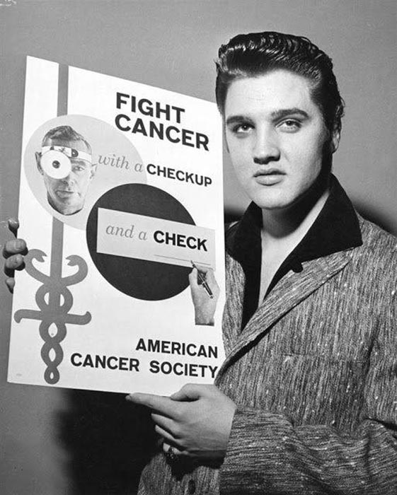 Элвис помогал деньгами Американскому онкологическому обществу.