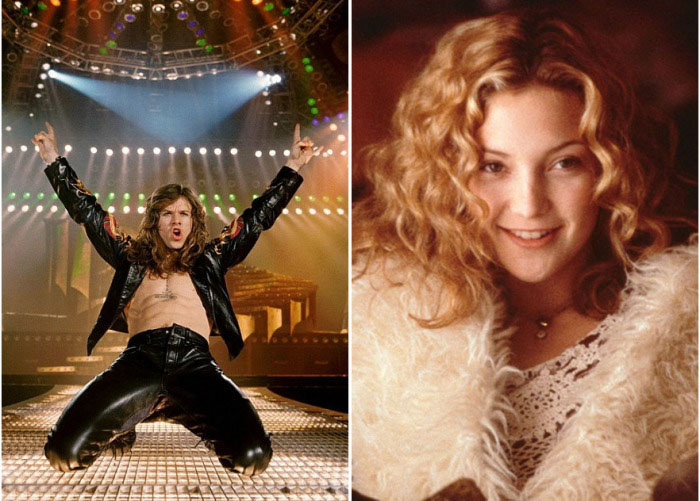 Слева: кадр из фильма «Рок-звезда» (2001). Справа: кадр из фильма «Почти знаменит» (2000).
