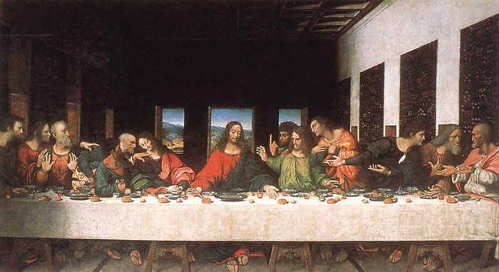 Тайная вечеря Леонардо да Винчи.