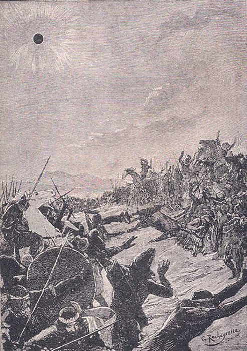 Битва при Галисе между лидийцами и мидянами. / Фото: vk.com