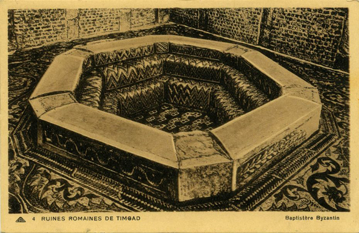Купель для крещения, найденная в Тимгаде.
