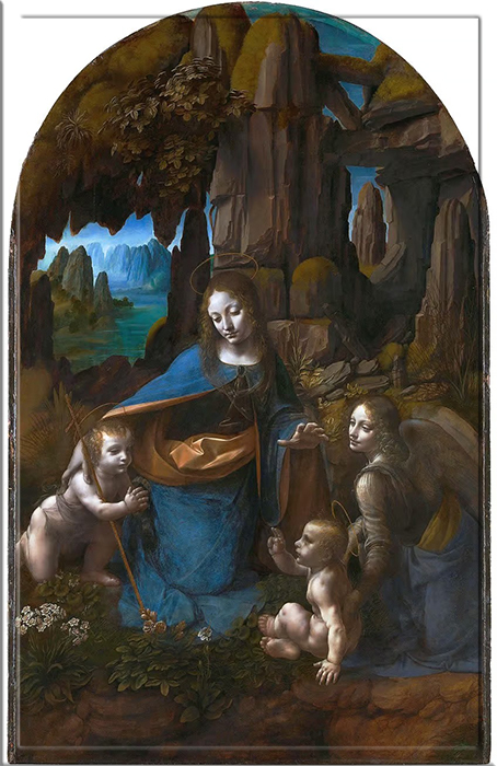 «Мадонна в скалах» (1495–1508), Леонардо да Винчи, находящаяся в Национальной галерее в Лондоне.
