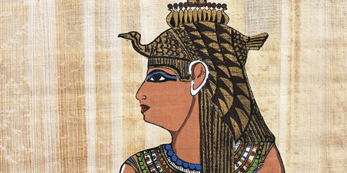 Древнеегипетское изобраение царицы Клеопатры.