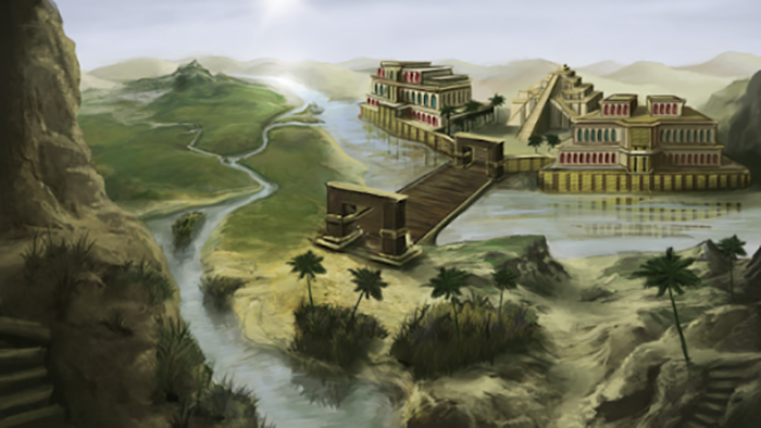 Наличие двух рек определило во многом развитие цивилизации.