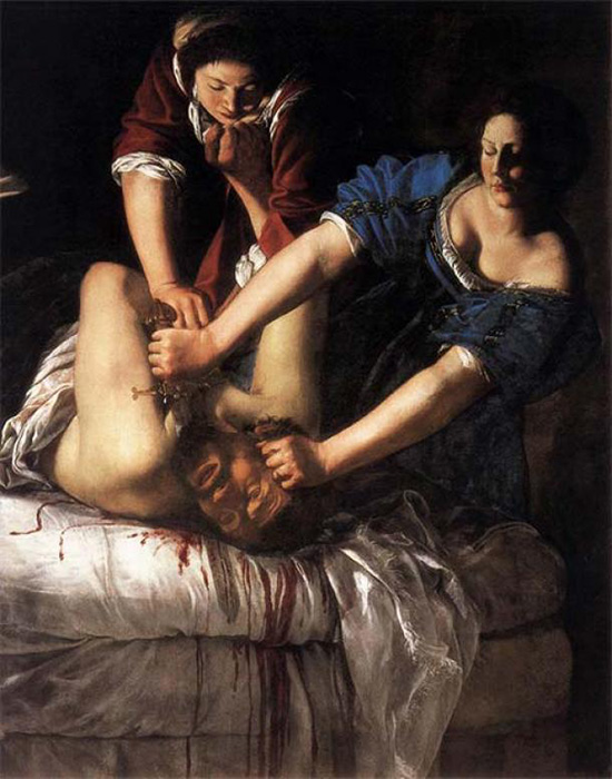 «Юдифь, убивающая Олоферна», картина Артемизии Джентилески, около 1611 года. / Фото: ancient-origins.net