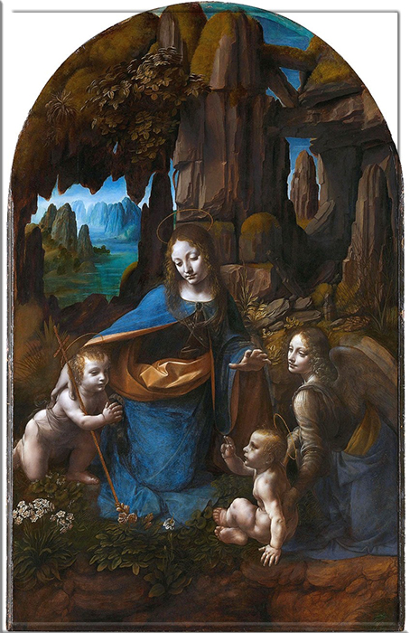 «Мадонна в скалах» (ок. 1491/1499–ок. 1506/1508) Леонардо да Винчи, хранящаяся в Национальной галерее в Лондоне.