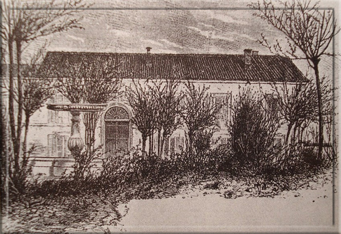 Гравюра виллы Кинта дель Сордо, где Гойя создавал свои «Чёрные картины», Чарльз Ириарте, 1867 год.