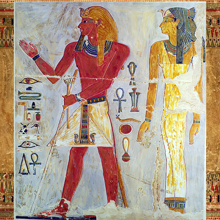 Тутмос I, изображённый в храме Хатшепсут в Дейр-эль-Бахри.
