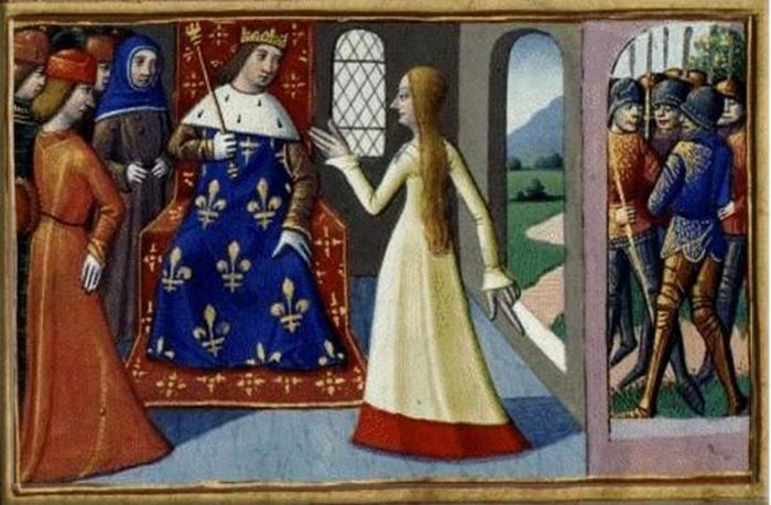 Встреча Жанны д'Арк с королём Франции Карлом VII.