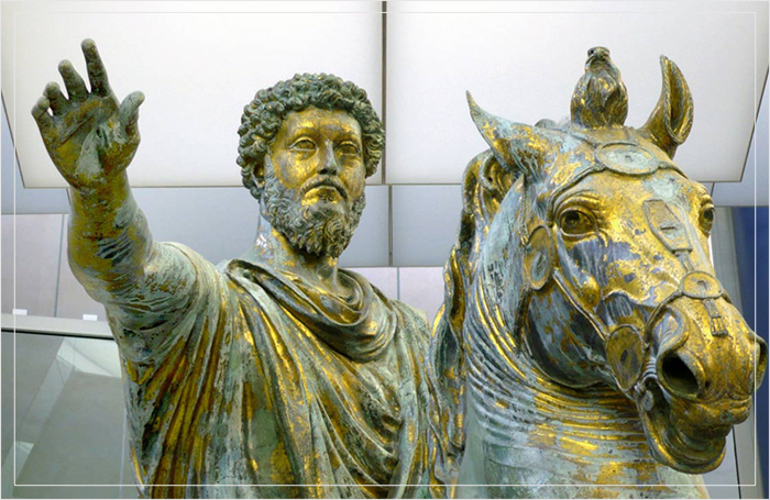 Статуя Марка Аврелия (фрагмент) в Капитолийском музее в Риме.