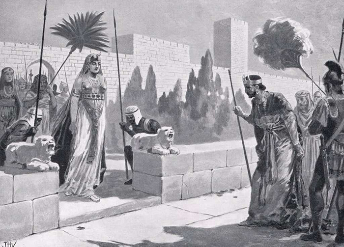 Встреча Ирода и Клеопатры в Иерусалиме (иллюстрация Джона Харриса Валды). / Фото: Wikimedia Commons