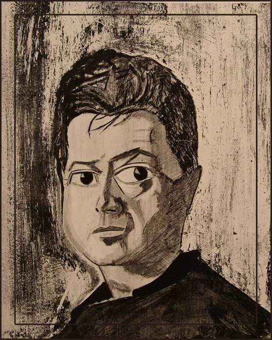 Портрет Фрэнсиса Бэкона работы Реджинальда Грея, 1960 год.