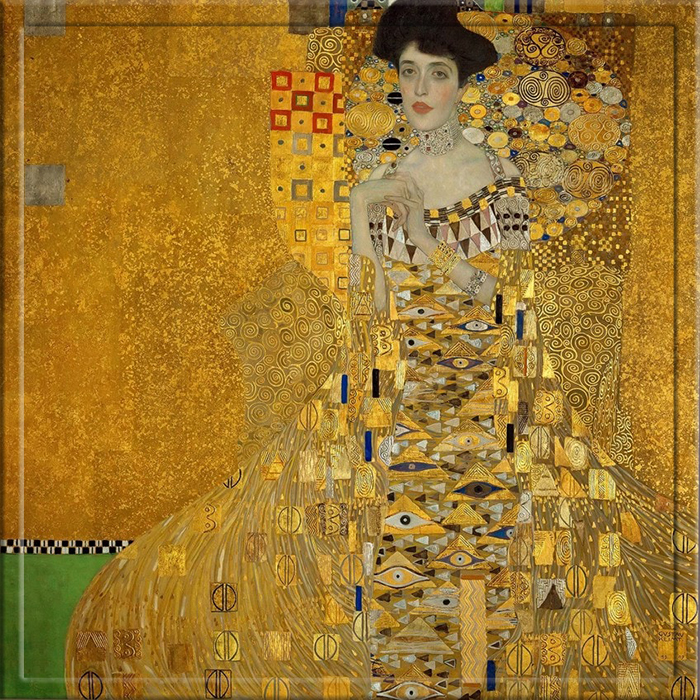 Портрет Адели Блох-Бауэр I (Adele Bloch-Bauer I) работы Густава Климта, 1907 год.