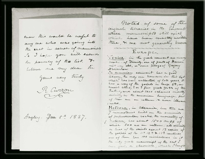 Дневник Роберта Керзона, где он описывал всё увиденное им.
