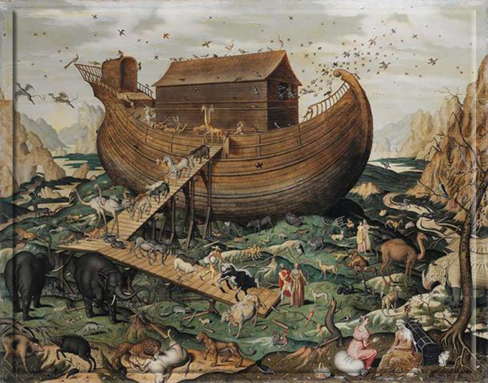 Ноев ковчег на горе Арарат, автор Симон де Майл.