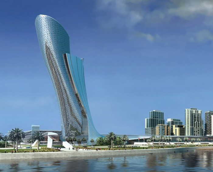 Capital Gate (также известен как Падающая башня Абу-Даби). / Фото: wikimedia.org