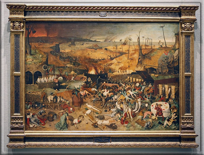 «Триумф смерти» (ок. 1562 г.) Питера Брейгеля Старшего, выставленный в Музее Прадо в Испании.