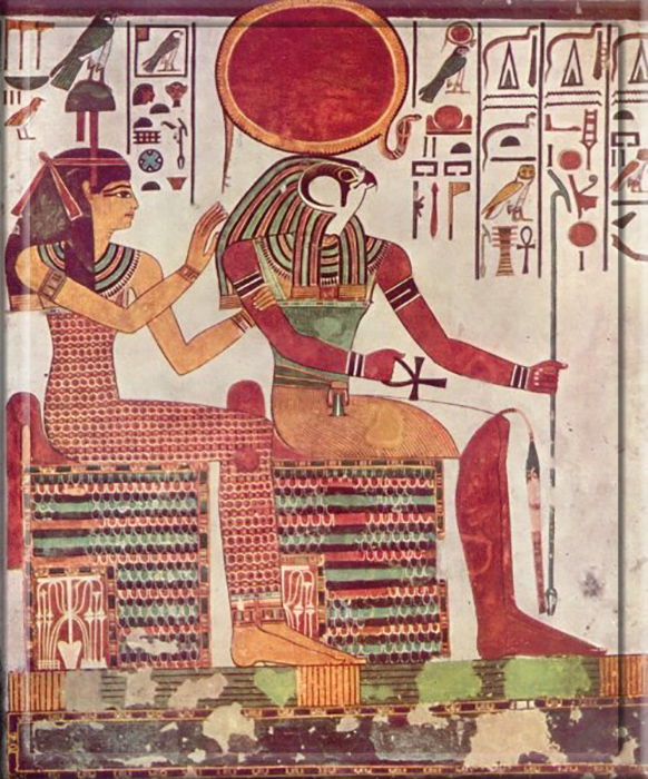 Изображение Аментет и Ра в гробнице царицы Нефертари Меренмут.
