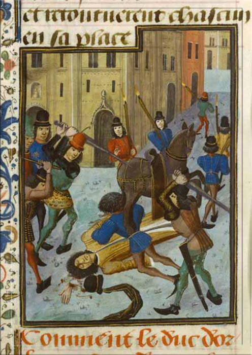Иоанн Бесстрашный приказал убить зятя королевы Изабо Людовика Орлеанского в 1407 году.