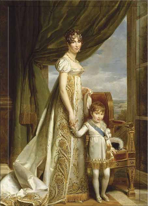 Портрет королевы Гортензии со вторым сыном, принцем Наполеоном Луи.