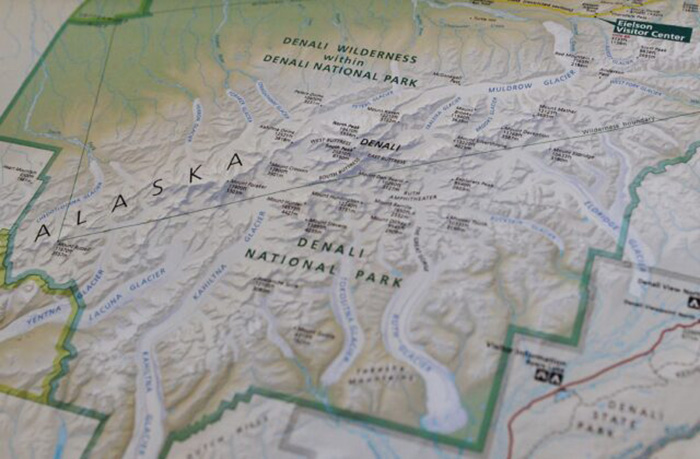 Карта национального парка Денали на Аляске. / Фото: Getty Images
