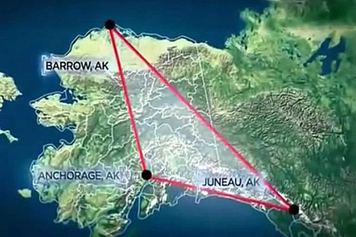 Аляскинский треугольник на карте. / Фото: dailyastorian.com