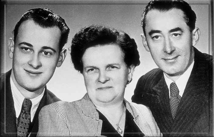 Семья Арнольда: Майнхард, Аурелия и Густав, 1965 год.