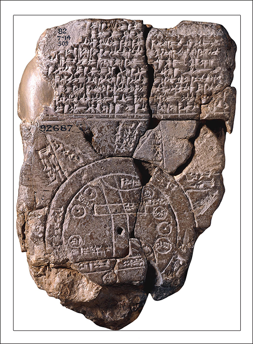 Табличка с вавилонской картой мира.
