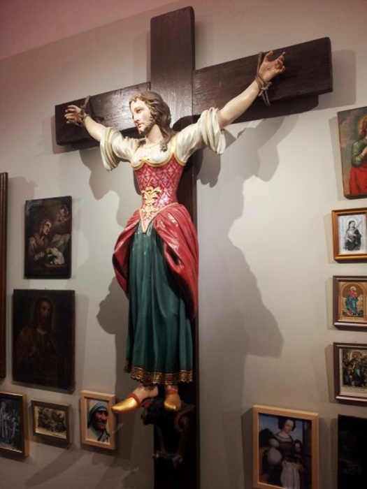 Святая Вильгефортис в епархиальном музее Граца, Австрия. / Фото: Wikimedia Commons