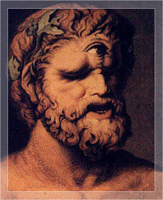 Циклоп Полифем из греческой мифологии на картине Иоганна Тишбейна 1802 года.