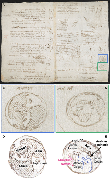 Наброски из «Кодекса Арундела» да Винчи. / Фото: Совет Британской библиотеки