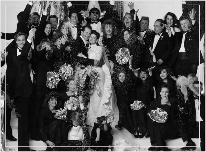 Свадьба Брюса Уиллиса и Деми Мур, 1987 год.
