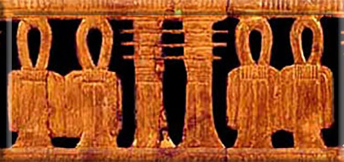 Украшение скинии Тутанхамона Тайетом и Дайетом.