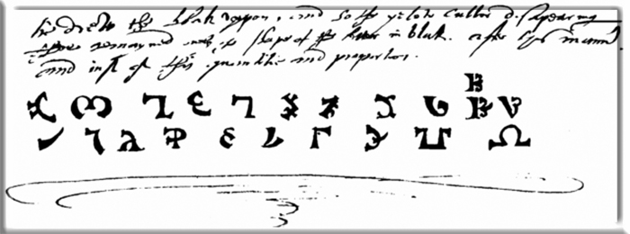 Копия рукописного дневника Джона Ди, включая енохианские письма, 6 мая 1583 года.