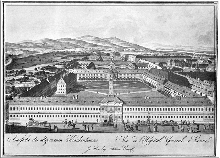 Венская центральная больница, XIX век.