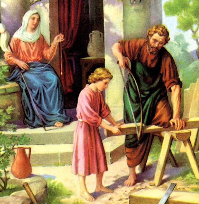 Юный Иисус помогал Иосифу в плотницком деле. / Фото: facebook.com